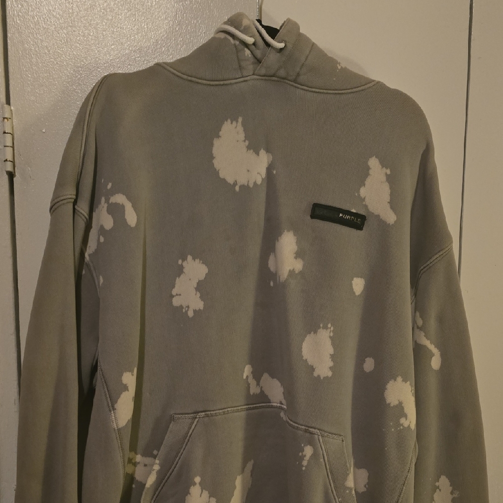 Paint Splatter Hoodie - Gray